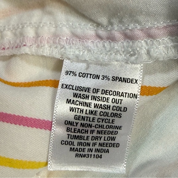 Crown & Ivy Caroline Striped Chino Shorts - Women’s Size 6 - Pastel Rainbow - Picture 4 of 6